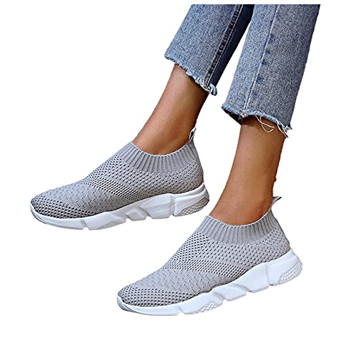 Pitashe Frauen Mesh Sneaker Canvas Flache Schuhe Damen Sportschuhe Leicht Atmungsaktive Schuhen Sommer Herbst Turnschuhe Straßenlaufschuhe Tennisschuhe Luftkissen Fitness Walkingschuhe für Damen von pitashe_Bekleidung