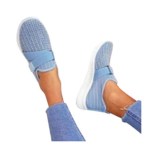 Pitashe Frauen Mesh Sneaker Canvas Flache Schuhe Strass Damen Beiläufige Sportschuhe Atmungsaktive Schuhen Sommer Herbst Luftkissen Straßenlaufschuhe Turnschuhe Fitness Walkingschuhe Trainer für Damen von pitashe_Bekleidung