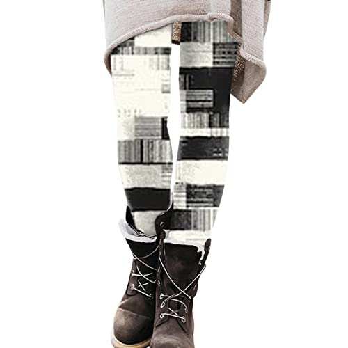 Pitashe Leggings Damen Winter Farbblock Weihnachten Leggings Mädchen Warme Fleece Freizeithose Winter Gefüttert Plüsch Hausanzug Winter Fleece Lange Hosen für Mädchen Treggings Thermohose Yogahosen von pitashe_Bekleidung