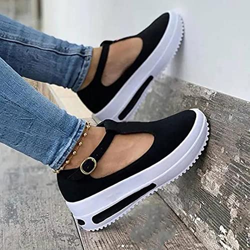 Pitashe Sandalen Damen Sommer Orthopädische Tiefem Fischmund Offene Zeh Sandaletten Klettverschluss Dicke Keilabsatz Freizeitschuhe Sommerschuhe Pantoffeln Plattform rutschfest Sportstrick Schuhe von pitashe_Bekleidung