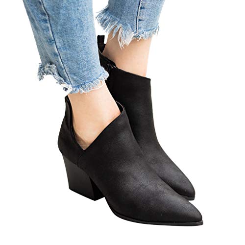 Regenstiefel Damen kurz, High Heels Stiefeletten Damenstiefel Damen Winterschuhe Stiefel Stiefeletten Damenschuhe Frauen Herbst Winter Schneestiefel Warme Boots Stiefel Plateau Schuhe mit Verschluss von pitashe_Bekleidung