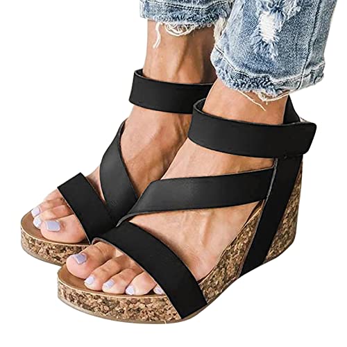 Sandalen Damen Sommer Damen Schneestiefel Gefüttert Wasserdicht Wadenhöhe Stoff-Schaft Weit Schaft Elegant Flach Outdoor Rutschfest Winter Snowboots Winterschuhe Winterstiefel Vintage Schuhe J546 von pitashe_Bekleidung