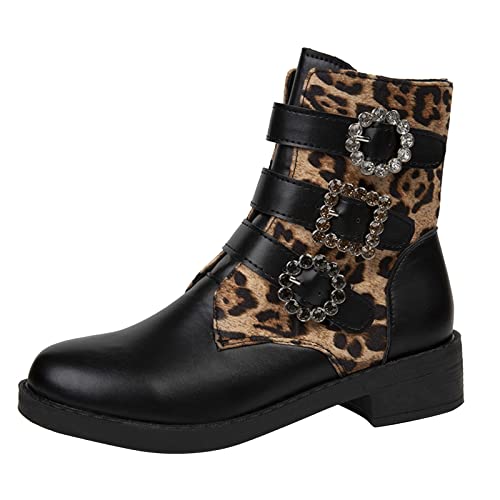 Stiefel Damen Gummistiefel Damen MID-Calf Winterstiefel Mädchen Chelsea Boots Wasserdicht Regenstiefel Stiefel mit Schnalle Elegant Kurzstiefel Ankle Boots Halbhoch Damenstiefel a414 von pitashe_Bekleidung