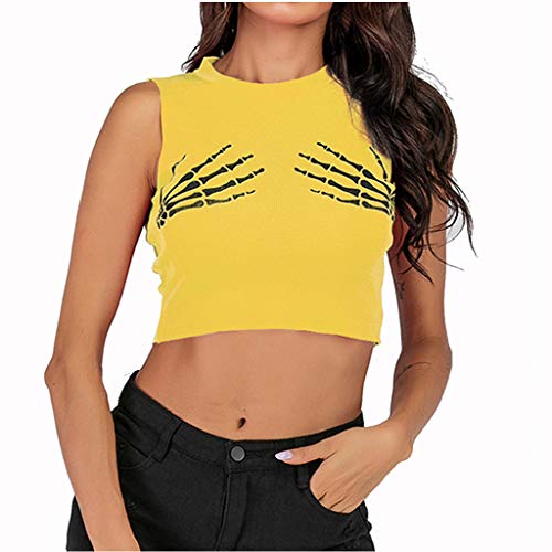 Pitashe Damen Tops Damen Criss Cross Bunt 3D Print Racerback Sport Weste Cami Top T-Shirt 3D Print Gothic mehrfache Träger Sleeveless Hemd Weste Trägershirts Bandagen Ärmellos Strappy Tank Bluse von pitashe Tops