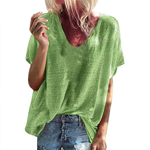 Pitashe Damen Tops Freizeit Lose Bequem Rundhals Kurzarm Damen Sommer T-Shirts Weste Crop Top Tank Top Mode Party Oberteile Blusen Camisole Hemd Bekleidung Vest Bauchfrei Tunika Clubwear Shirts Tops von pitashe Tops