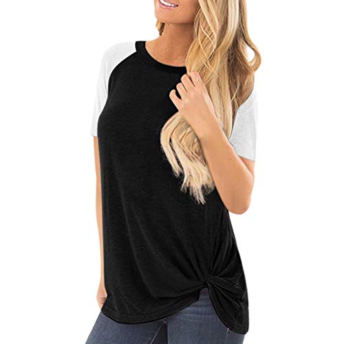 Pitashe Damen Tops Freizeit Rundhals Kurzarm Einfarbig Baumwolle Damen Sommer T-Shirt Crop Top Weste Baumwolle Tops Tank Top Party Oberteile Bluse Camisole Hemd Bekleidung Vest Bauchfrei Tunika Shirts von pitashe Tops