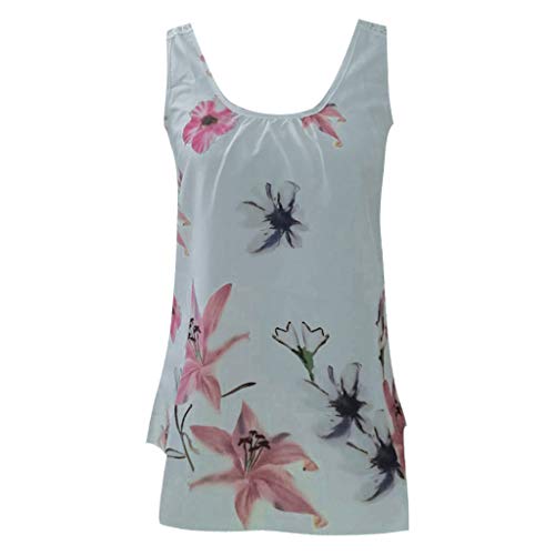 Pitashe Damen Tops Sexy Mode Ärmellos Sling Blumen Drucken Weste Bequem Damen Sommer Tank Top Party Oberteile Blusen Camisole Hemd T-Shirt Crop Top Cludwear Bekleidung Vest Bauchfrei Tunika Shirts Top von pitashe Tops