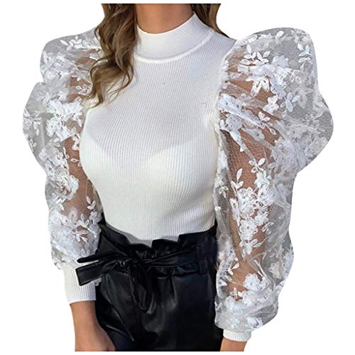 Pitashe Damen Tops Sommer Damen Kurzarm Bluse Mode Damen Strass Spitze Einsatz Ausgestattet Tank Tops Shirt Bluse Leibchen Perspektive Tank Top Sommer T-Shirt Stilvolle tägliche Tragen Schwarz M-2XL von pitashe Tops