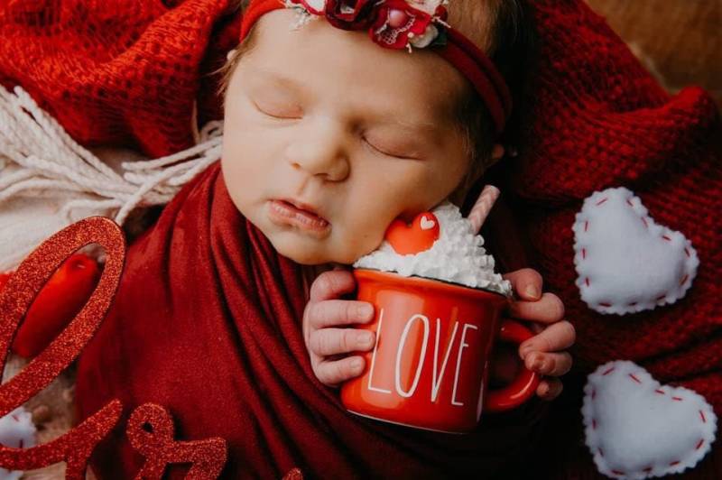 Liebe Becher Faux Kaffee Getränk Für Neugeborene Baby Mädchen Oder Jungen - Liebhaber Fotografie Prop Gefälschte Herz Rot von pitterpatscreations