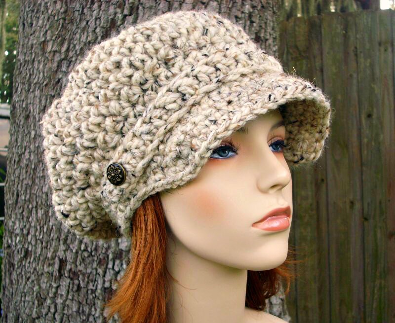 Damen Hüte Slouchy Beanie Hut Häkelhut Zeitungsjungen Chunky Winter Herbst Mode von pixiebell