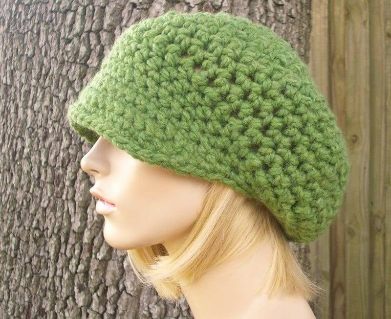 Grobstrick Häkelmütze, Damenmütze, Herrenmütze, Wintermütze, Schiebermütze, Grasgrün Grobstrick Häkelmütze, Damenmütze, Herrenmütze, Wintermütze, Schiebermütze, Grasgrün von pixiebell