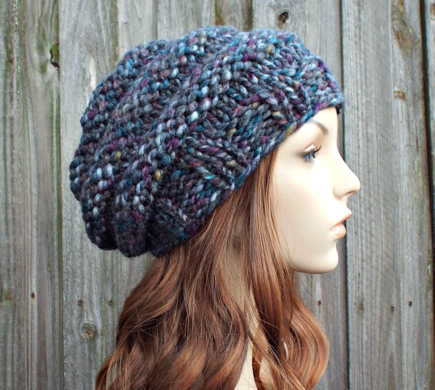 Grobstrick Mütze, Damenmütze, Herrenmütze, Wintermütze, Strickmütze, Baskenmütze, Slouchy Beanie, Beehive Beret, Abalone Grau Grobstrick Mütze, Damenmütze, Herrenmütze, Wintermütze, Strickmütze, Baskenmütze, Slouchy Beanie, Beehive Beret, Abalone Grau von pixiebell