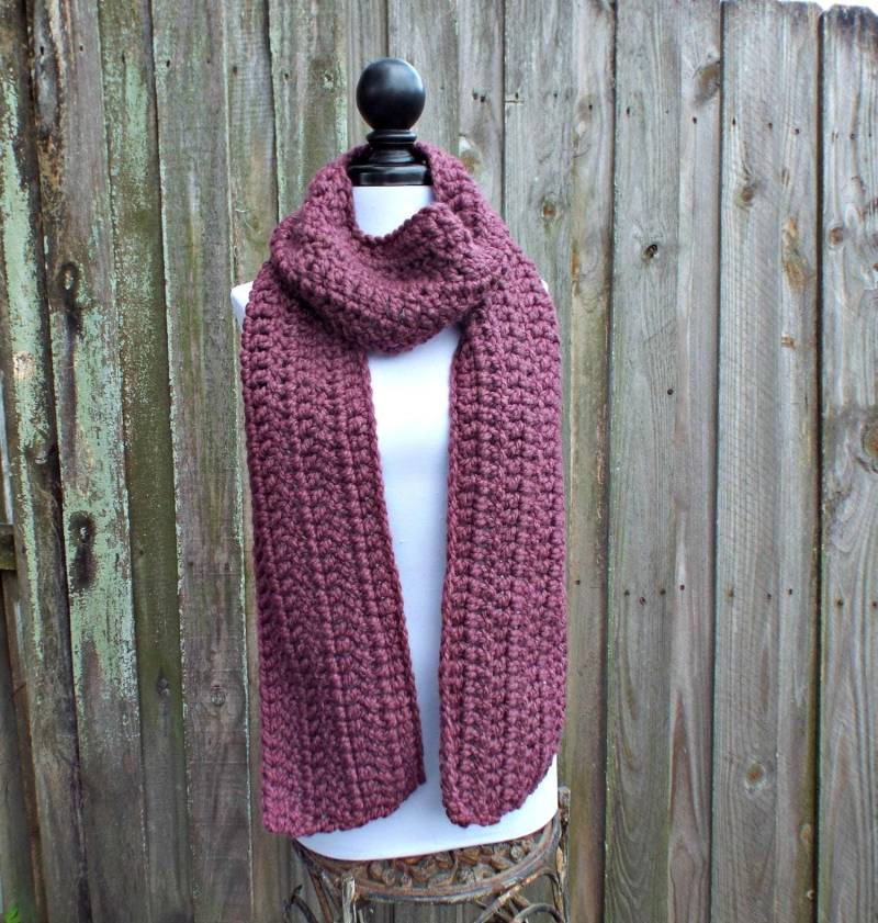 Großer Übergroßer Häkelschal Für Frauen Männer Und Jugendliche - New Englander Winterschal in Lila von pixiebell