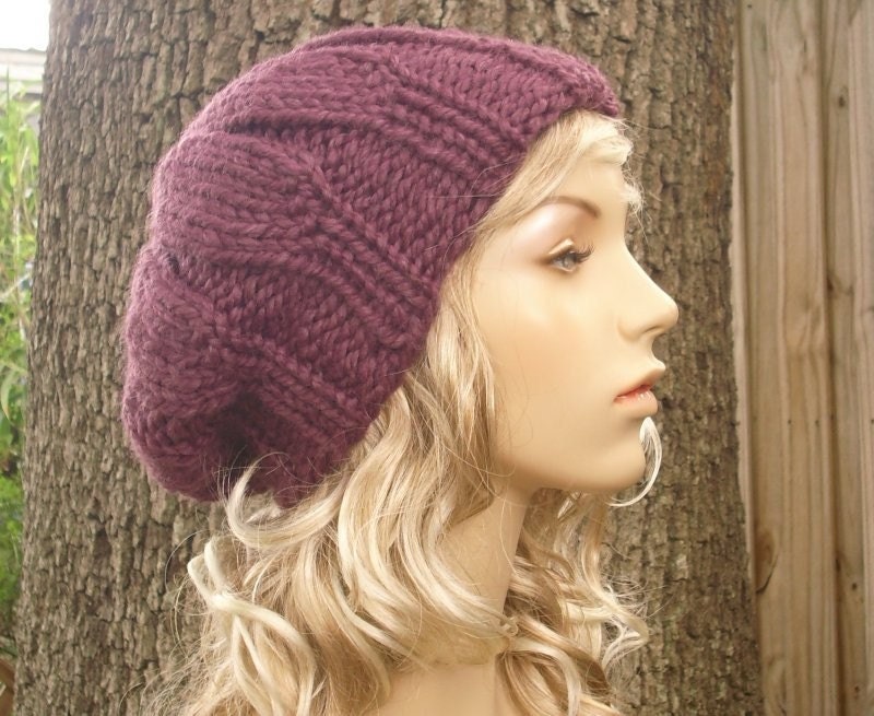 Handgestrickte Mütze, Grobstrick Damenmütze, Herrenmütze, Wintermütze, Slouchy Strickmütze, Urchin Beret Handgestrickte Mütze, Grobstrick Damenmütze, Herrenmütze, Wintermütze, Slouchy Strickmütze, Urchin Beret von pixiebell