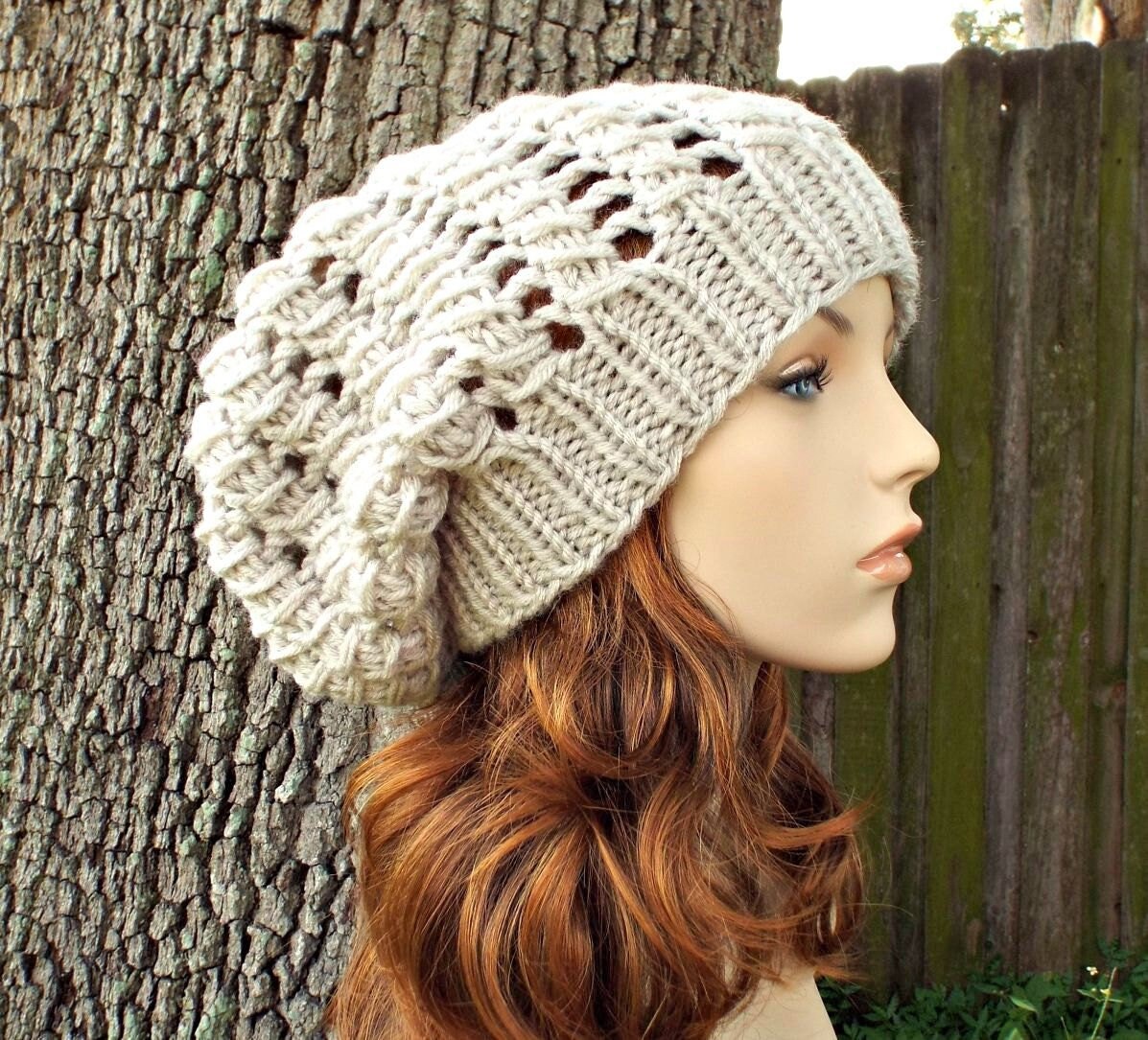 Handgestrickte Mütze, Strickmütze, Damenmütze, Herrenmütze, Wintermütze, Slouchy Beanie, Frühjahr Wirbelsmütze, Leinen Handgestrickte Mütze, Strickmütze, Damenmütze, Herrenmütze, Wintermütze, Slouchy Beanie, Frühjahr Wirbelsmütze, Leinen von pixiebell