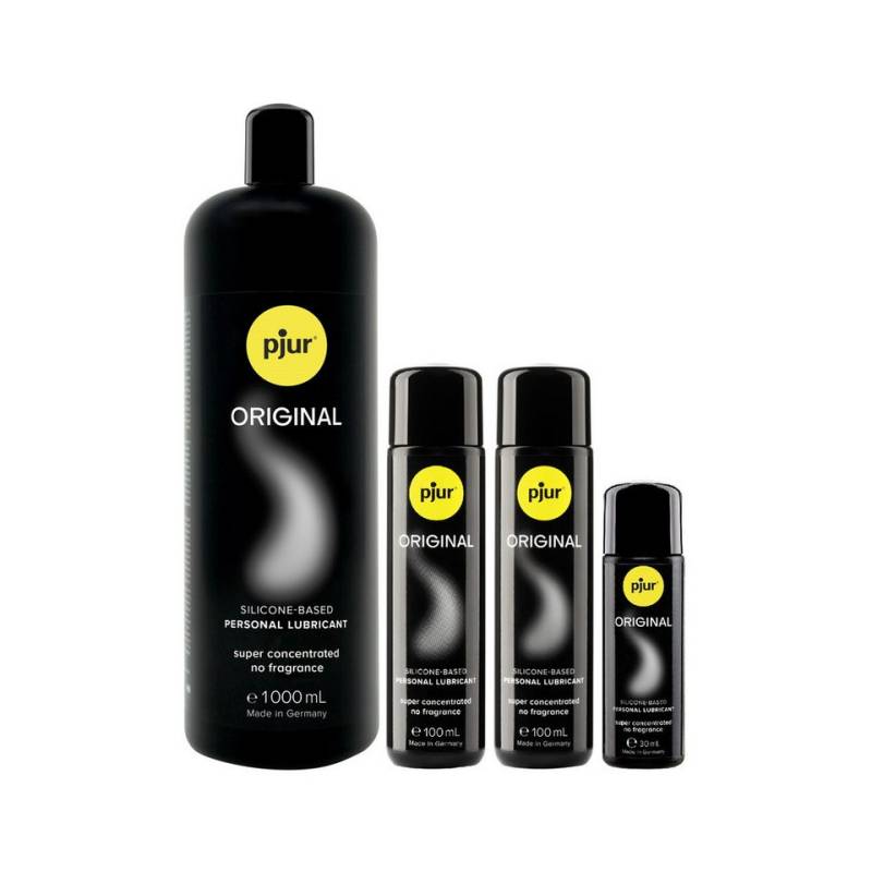 pjur Gleitgel Original Big Pack - insgesamt 1230 ml - 4 Flaschen mit 3 Größen, extrem lange Gleitfähigkeit - für Massagen geeignet - Made in Germany von pjur