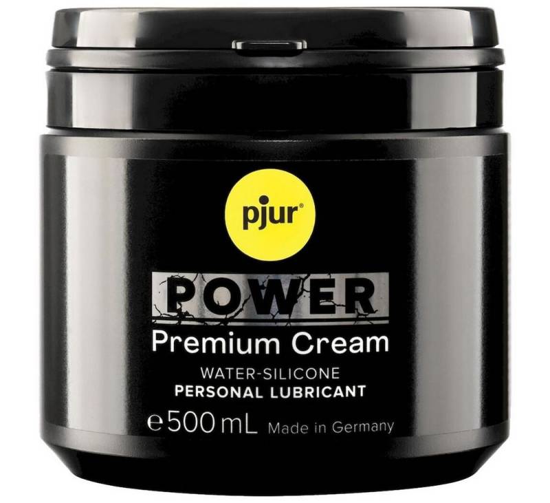 pjur Gleitgel POWER Premium Cream - Personal Lubricant, Tiegel mit 500ml, 1-tlg., extra starke Gleitcréme für große Toys und Analsex von pjur