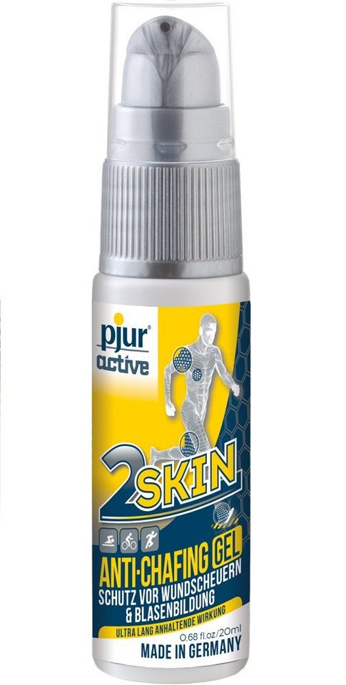 pjur Hautpflegegel pjuractive 2SKIN Pumpspender 20ml Anti Chafing Gel, gegen Reibung & Wundscheuern perfekt für Sportler - Made in Germany von pjur