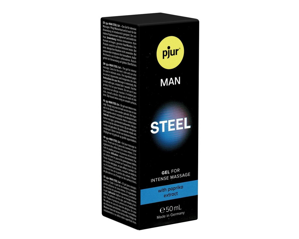 pjur Stimulationsgel MAN Steel Gel for men, Tube mit 50ml, 1-tlg., anregendes Gel für Männer, mit Paprika und Menthol von pjur