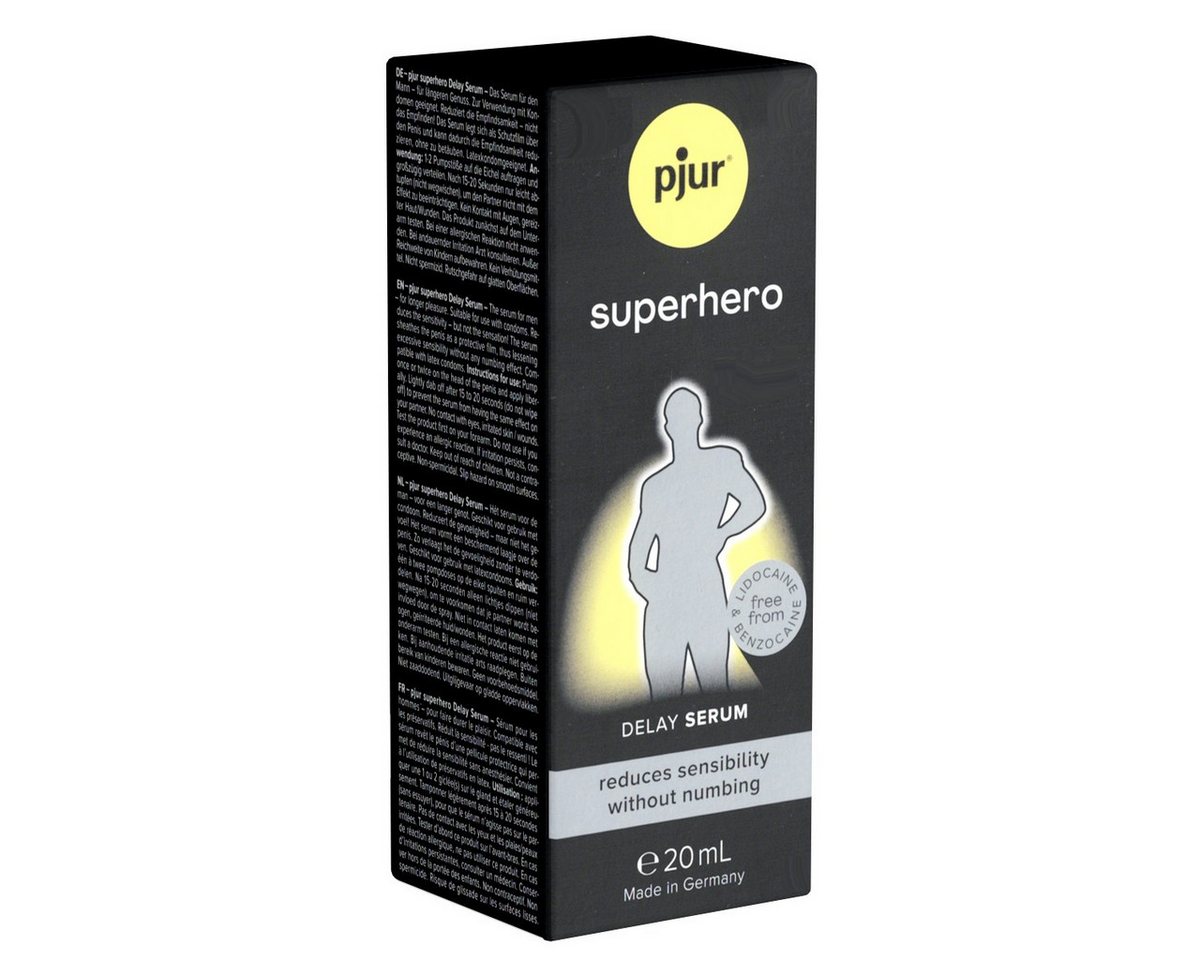 pjur Verzögerungsmittel SUPERHERO Delay Serum for men, Spray-Flasche mit 20ml, 1-tlg., hochkonzentriertes Verzögerungs-Serum für Männer von pjur