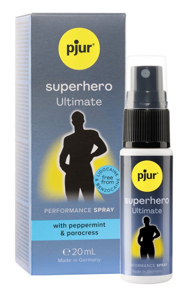 pjur Verzögerungsmittel Superhero Ultimate Performance Spray - 20ml - für längeres Vergnügen, reduziert die Überempfindlichkeit der Haut - Made in Germany pjur Verzögerungsmittel Superhero Ultimate Performance Spray - 20ml - für längeres Vergnügen, reduziert die Überempfindlichkeit der Haut - Made in Germany von pjur