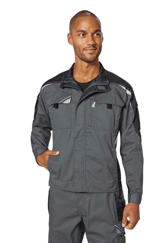 pka BESTWORK klassische Herren Arbeitsjacke in Grau/Schwarz Größe XXL von pka
