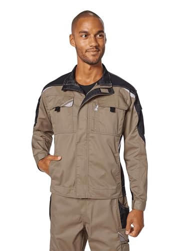 pka BESTWORK klassische Herren Arbeitsjacke in Khaki/Schwarz Größe XL von pka