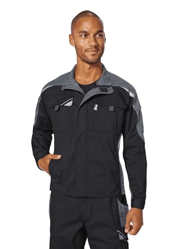 pka BESTWORK klassische Herren Arbeitsjacke in Schwarz/Grau Größe 3XL von pka