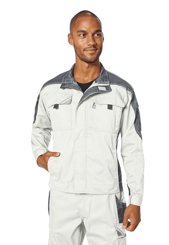 pka BESTWORK klassische Herren Arbeitsjacke in Weiß/Grau Größe 3XL von pka