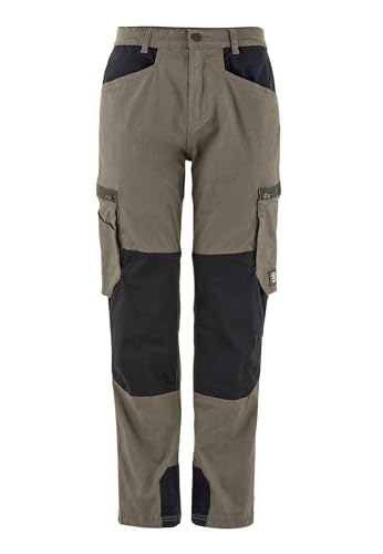pka Cargo Work Arbeitshose für Herren - mit Stretch aus 98% Baumwolle & 2% Elasthan in Schlamm/Schwarz Größe 54 von pka