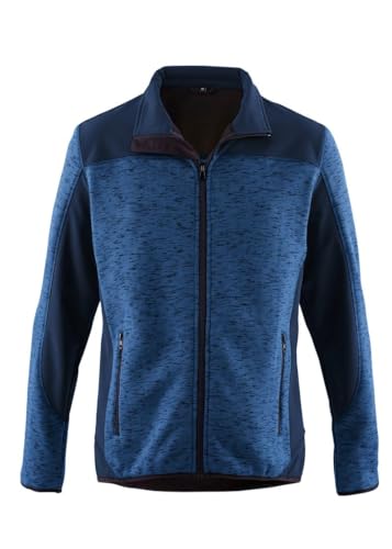 pka Herren Fleecejacke mit Softshell Einsätzen, langer Rücken, hoher Kragen für die Arbeit & Freizeit in kornblau/hydronblau Größe XXL von pka