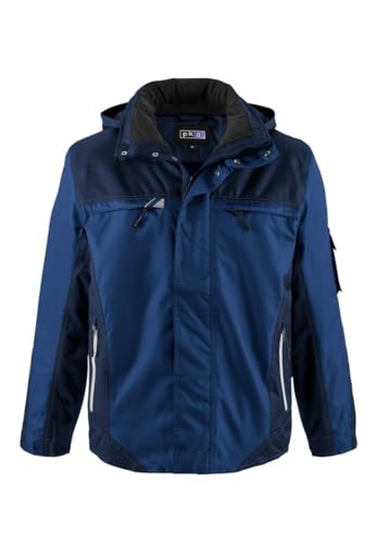 pka Herren Winterjacke für die Arbeit & Freizeit - robust, winddicht & abnehmbare Kapuze in kornblau/hydronblau Größe 3XL von pka