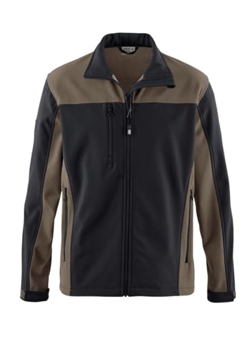 pka Softshelljacke BASIC - Deine Jacke für Arbeit & Freizeit, Schlamm/Schwarz Größe 3XL von pka