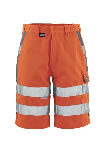 pka Sommer Warnschutz Arbeitshose für Herren in Warnorange Zertifiziert nach EN ISO 20471 Größe 56 von pka