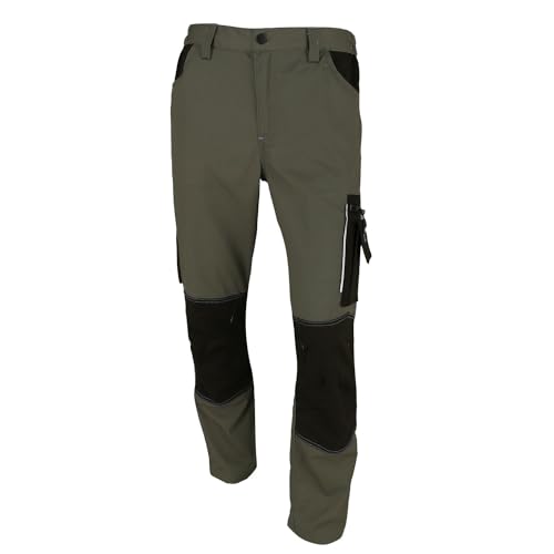 pka XWork Arbeitshose für Herren mit Stretch in Oliv/Schwarz Größe 24 von pka