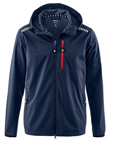 pka moderne Herren Softshelljacke für die Arbeit mit 8.000mm Wasssersäule in hydronblau Größe M von pka