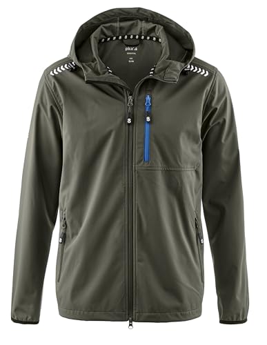 pka moderne Herren Softshelljacke für die Arbeit mit 8.000mm Wasssersäule in oliv Größe XL von pka