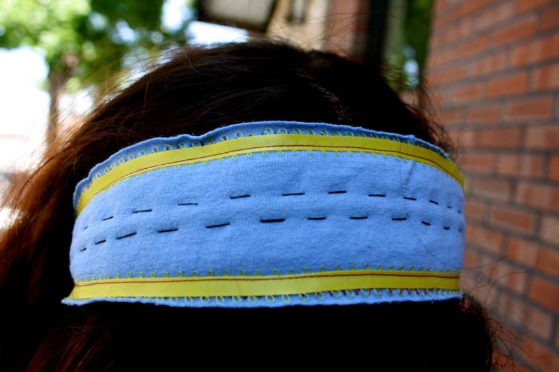 20 % Wurde Aus 15 Jetzt 12.95 Recycling-T-Shirts Und Jeans Stirnband - Hellblau Mit Gelben Band 20 % Wurde Aus 15 Jetzt 12.95 Recycling-T-Shirts Und Jeans Stirnband - Hellblau Mit Gelben Band von plaidypusfashion