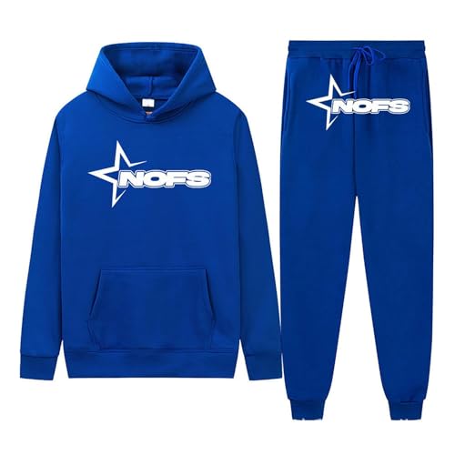 NOFS Jogginghose Und Trainingsanzüge - Buchstaben Druck Lose Hoodies Und Jogginghosen Y2K | Hip Hop Hose Streetwear Tracksuit Männer Pullover Lässig Oberteile Und Sporthosen | für Herren und Damen von planning