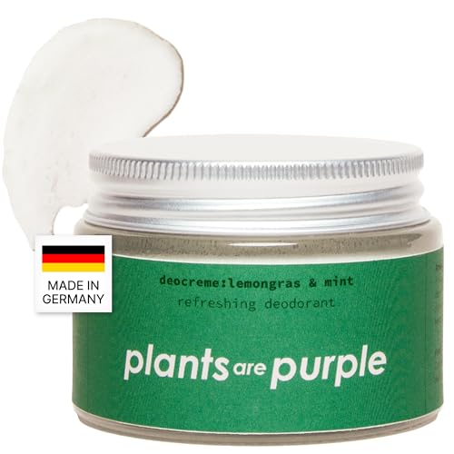 Deocreme lemongrass & mint - ohne Aluminium I Effektiver Schutz gegen Schweißgeruch mit Natron, Sheabutter und Jojoba-Öl I Für Damen und Herren I Für alle Hauttypen I Vegan Deocreme lemongrass & mint - ohne Aluminium I Effektiver Schutz gegen Schweißgeruch mit Natron, Sheabutter und Jojoba-Öl I Für Damen und Herren I Für alle Hauttypen I Vegan von plants are purple
