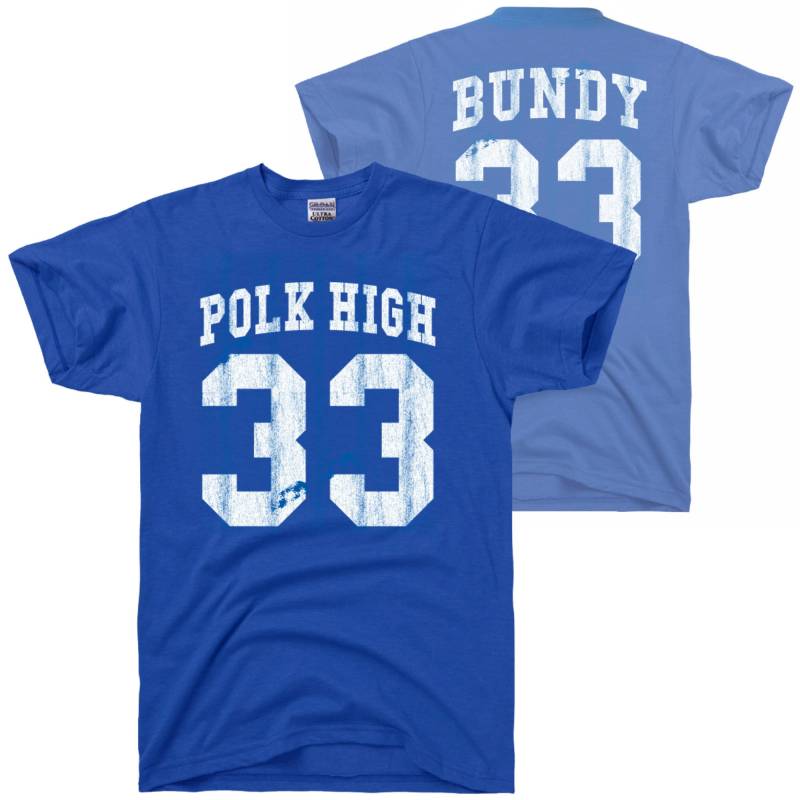 Al Bundy Polk High T-Shirt Blau Film Bundy Zeigen Schuh Verheiratet Mit Kindern 90Er Jahre Geschenk Grafik-T-Shirt von plastisolpanda