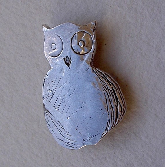 Eule-Brosche-Medium/Owl-Brosche von platines