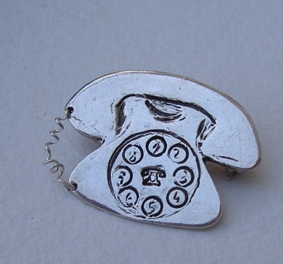 Kleine Telefon Brosche/ Broche Telefono von platines