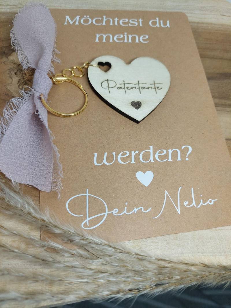 Patentante Fragen, Schlüsselanhänger Patenonkel Personalisiert Geschenk Schwangerschaft Geburt Babyparty Taufe, Taufpate von plottedwithpassion