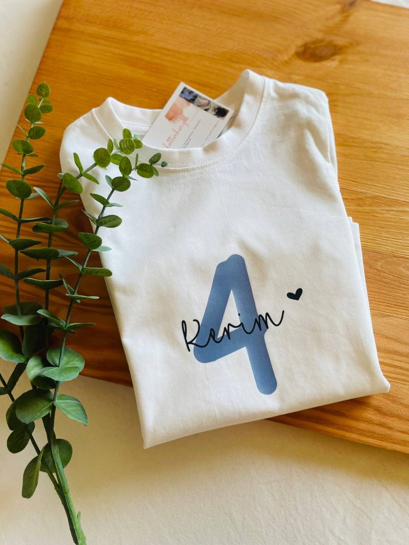Geburtstagsshirt L T-Shirt Mit Zahl Und Namen Geschenk Zum Geburtstag von plotterherzle