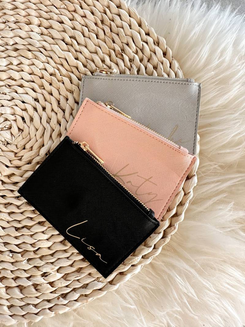 Personalisierter Kartenhalter | Personalisiertes Portemonnaie Personalisierte Geldbörse Personalisiertes Geschenk Minimalistisch von plotterleben