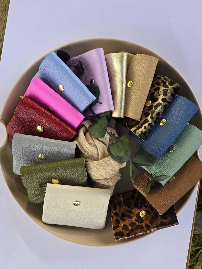 Geldbörse Klein/in 14 Farben Kleingeld Budgeting Urlaub Leder Geschenk Kleinigkeit Mitbringsel von plotterlove1976