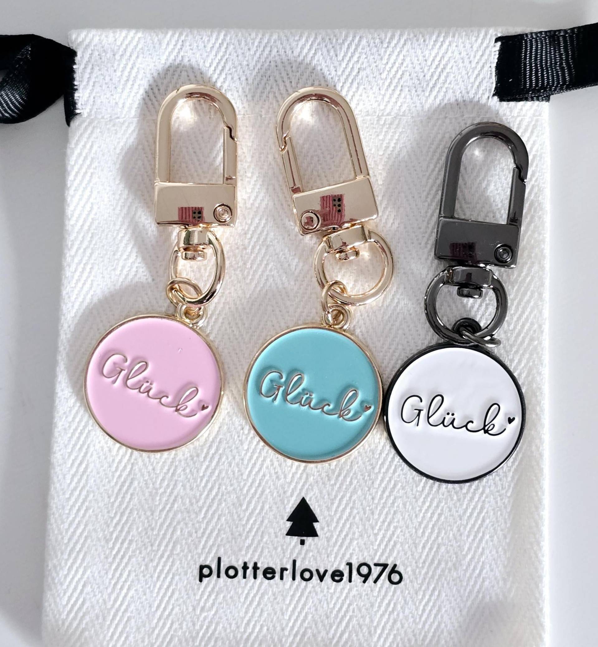 Schlüsselanhänger Glück Glücksbringer Geschenk Kleines Dankeschön Kollegin Freundin Taschenanhänger Plotterlove1976 von plotterlove1976