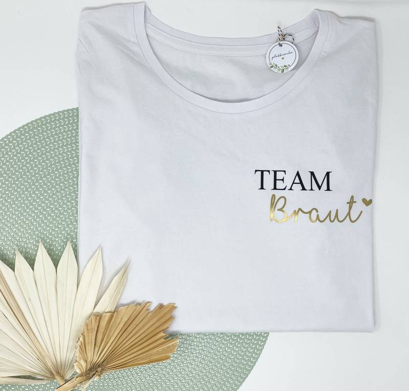 Team Braut T-Shirt Farblich Personalisierbar von plottwerke