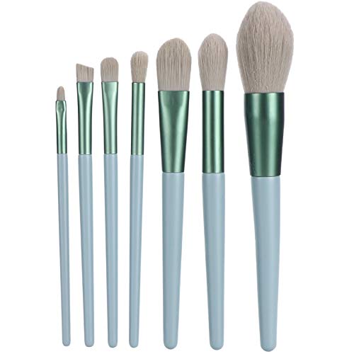 7-teiliges Make-up-Pinsel-Set,Make-up-Pinsel-Set, lose Puder-Make-up-Pinsel, weiches Haar, Lidschatten, Kosmetikpinsel-Set, Make-up-Werkzeug, grün, Make-up-Pinsel-Set Foundation-Pinsel-Set Kosmet von plplaaoo